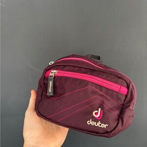 Deuter Burgundy and Pink Fanny Pack